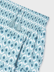 Printed skirt with tassels on the front.