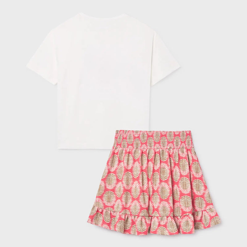 Back of the Mayoral printed skirt set.