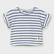 Baby girl's heart print t-shirt.