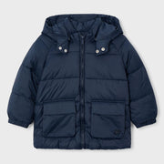 Mayoral boy's navy puffer jacket - 00412.