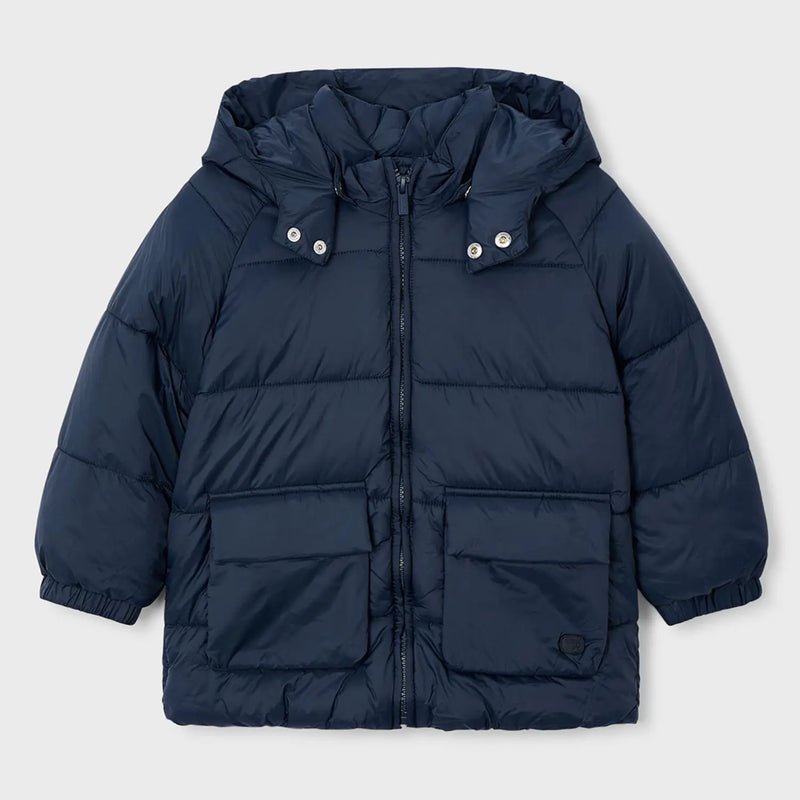 Mayoral boy's navy puffer jacket - 00412.