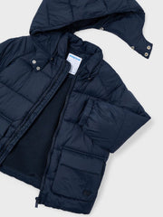 Mayoral puffer jacket with removeable hood.