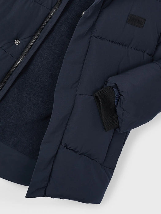 Closer view of the Mayoral puffer jacket.