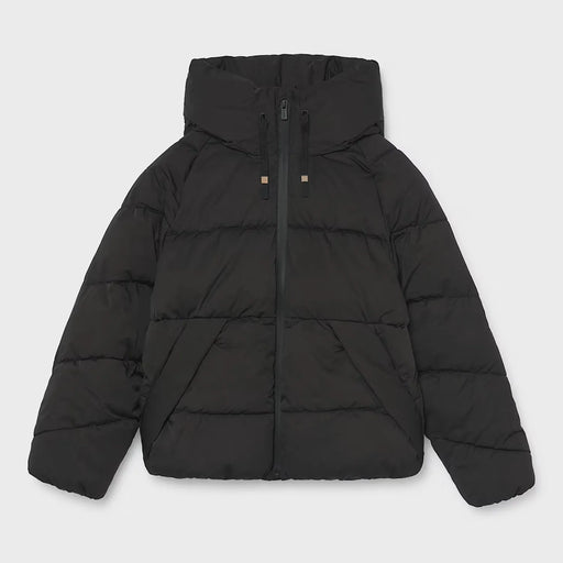 Mayoral girl's black puffer jacket - 07444.