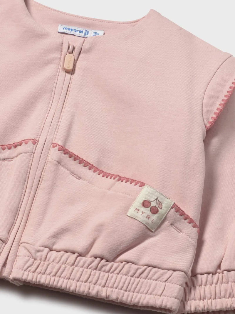 Mayoral Embroidered Jacket - Peony