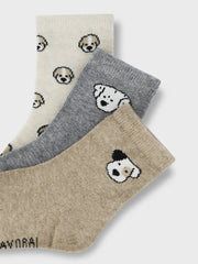 Closer look at the Mayoral puppy pattern socks.