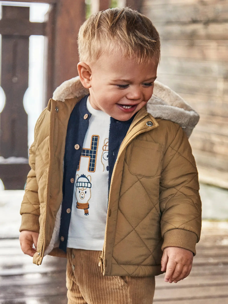 Toddler Mayoral Baby Boy Jacket Mayoral Padded Coat Toffee