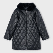 Mayoral black quilted coat - 04445.