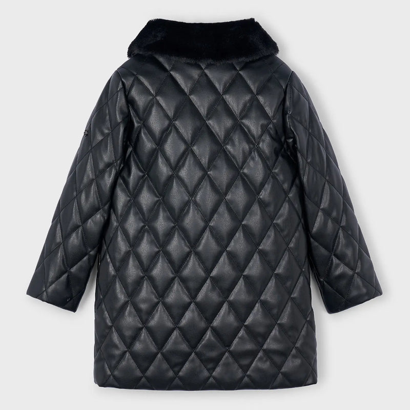 Back of the Mayoral girl's quilted coat.