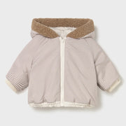 Mayoral reversible coat with striped side.