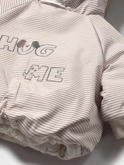 Mayoral reversible coat with printed slogan on the back.