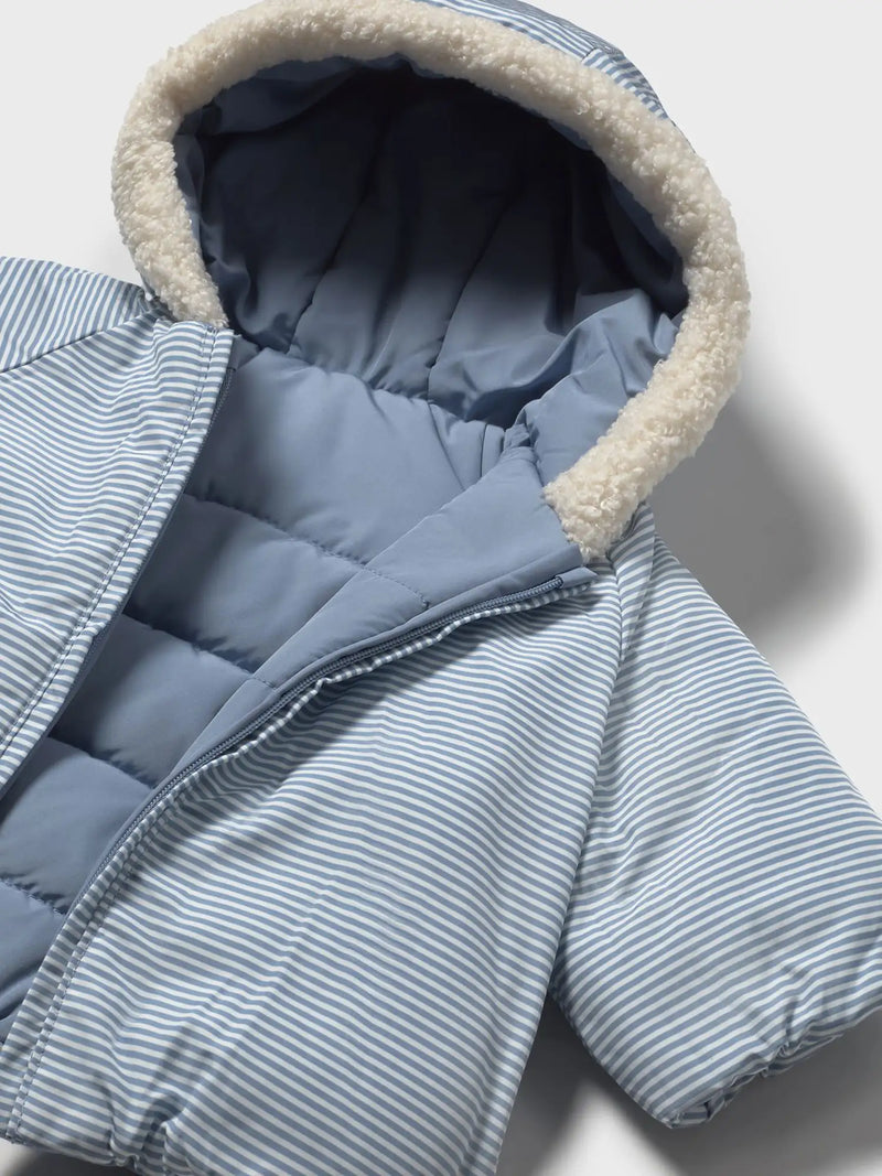 Mayoral reversible coat with sherpa trimmed hood.