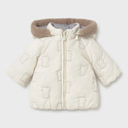 Cream white side of the Mayoral reversible coat.