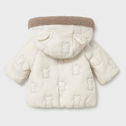 Rear view of the Mayoral baby boy's reversible coat.