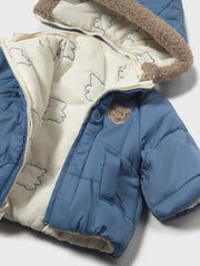 Closer look at the Mayoral reversible coat.