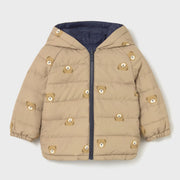 Tan side of the Mayoral reversible coat.