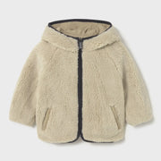 Quilted side of the baby boy's reversible jacket.