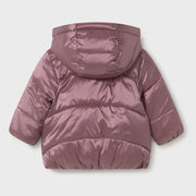 Back of the Mayoral purple reversible coat.