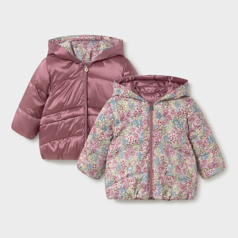Mayoral baby girl's reversible coat - 02437.