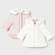 Mayoral baby girl's reversible faux fur coat - 02404.
