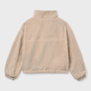 Rear view of the Mayoral reversible fleece jacket.