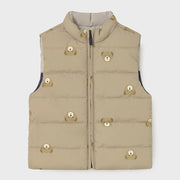 Tan side of the Mayoral reversible gilet.