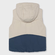 Back of the Mayoral beige reversible gilet.