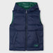 Navy blue side of the Mayoral reversible gilet.