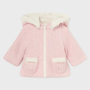 Pink side of the Mayoral girl's reversible jacket.