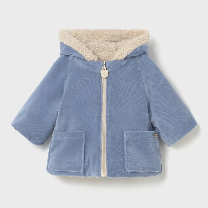 Mayoral Reversible Shearling Coat - Blue