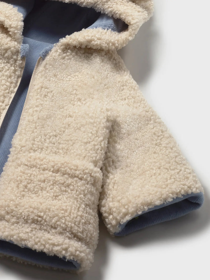 Mayoral Reversible Shearling Coat - Blue