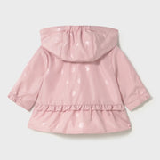 Back view of the Mayoral pink reversible windbreaker.