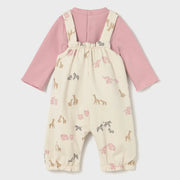 Back of the Mayoral pink safari romper.