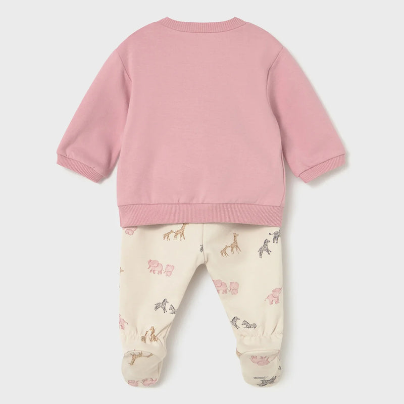 Back of the Mayoral pink safari leg warmer set.