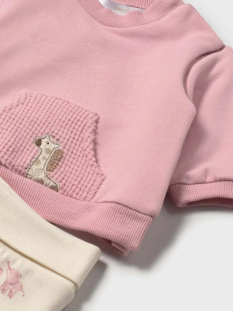 Mayoral safari leg warmer set with beautiful safari animal pattern.