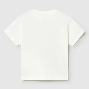 Back of the Mayoral cream safari t-shirt.