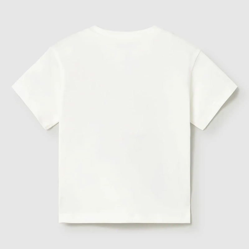 Back of the Mayoral cream safari t-shirt.