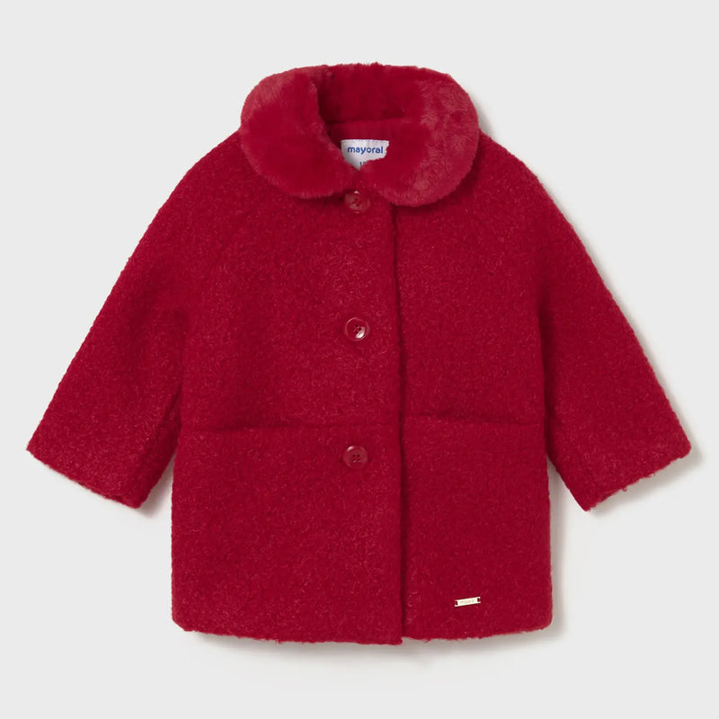 Mayoral baby girl's shearling coat - 02432.