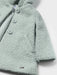 Mayoral shearling coat with logo badge at the hem.