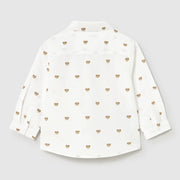 Rear view of the Mayoral teddy bear shirt.