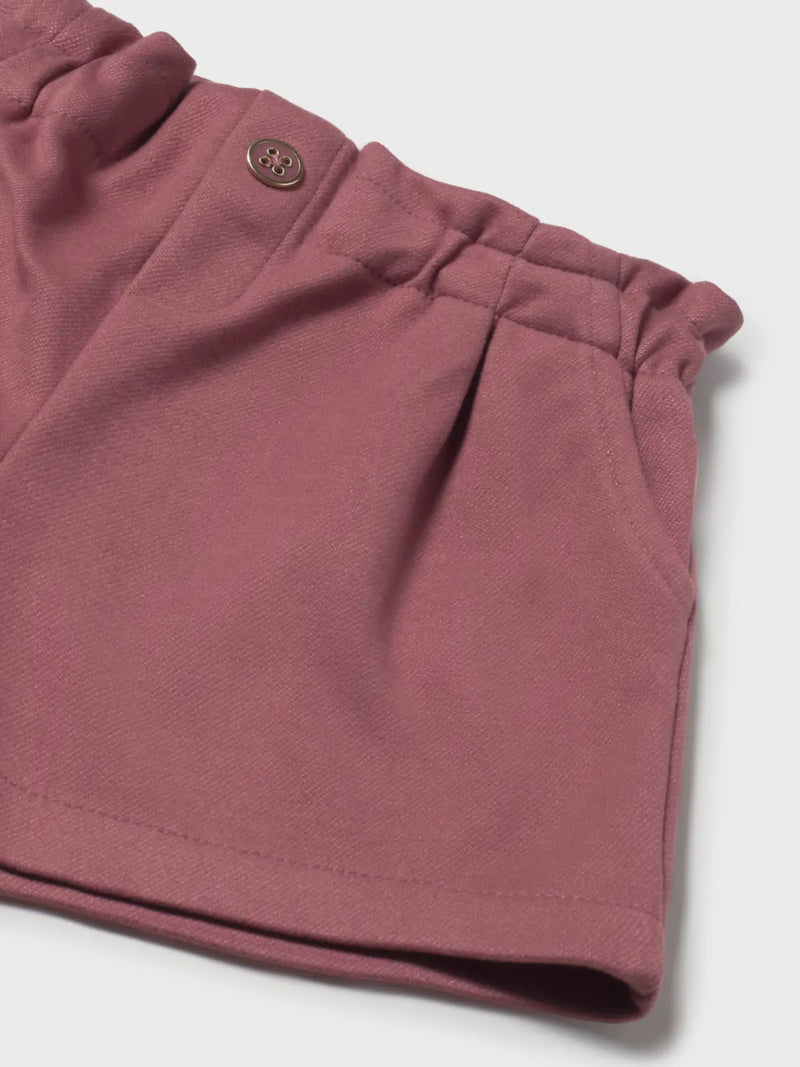 Closer look at the Mayoral baby girl's shorts.