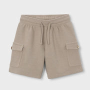 Boy's beige track shorts.