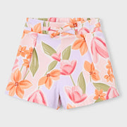 Mayoral girl's floral print shorts.