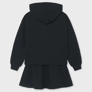Back of the Mayoral black skirt set.