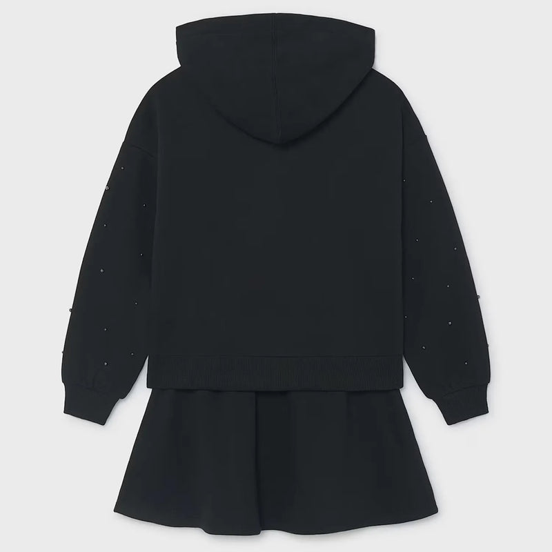 Back of the Mayoral black skirt set.