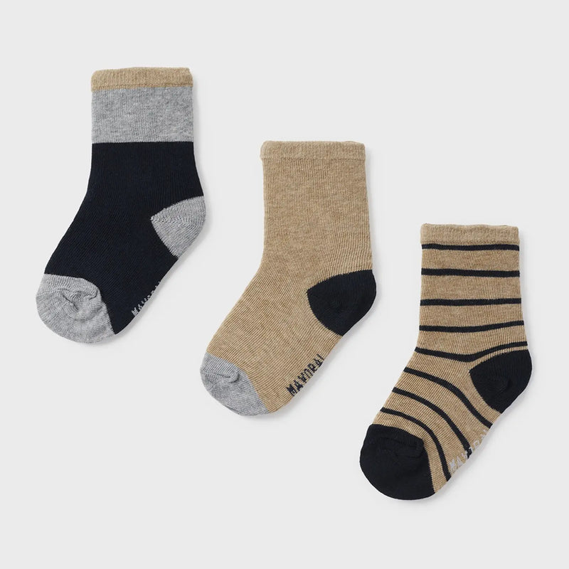 Mayoral boy's beige socks set - 10757.