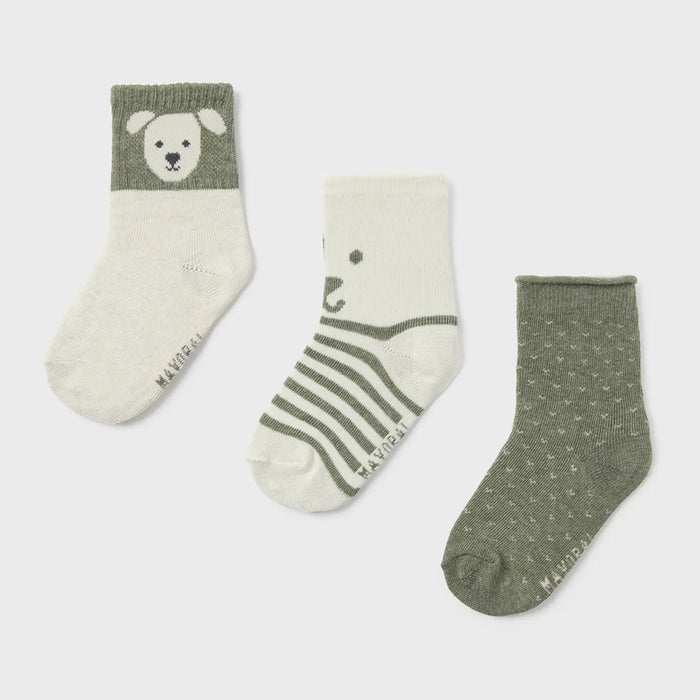 Mayoral boy's green socks set - 10758.