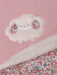 Mayoral pink blanket with cute sheep appliqué.