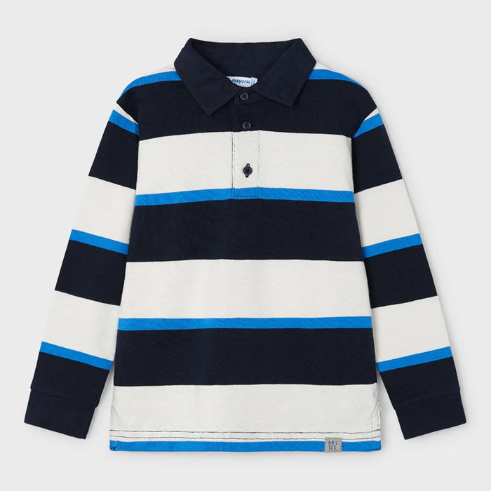 Mayoral blue striped polo shirt - 04104.