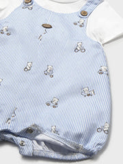 Closer look at the Mayoral striped romper.